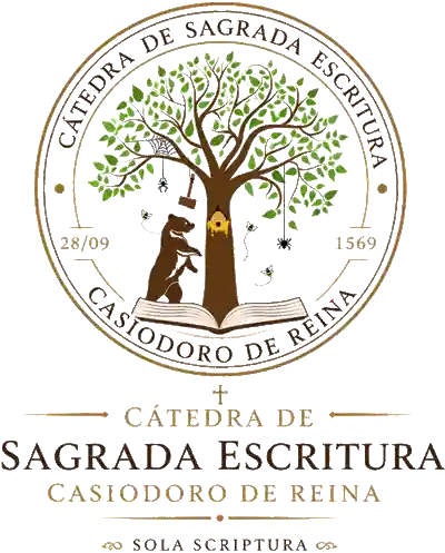Sello de la Cátedra de Sagrada Escritura Casiodoro de Reina, con el emblema del oso y la colmena de la Biblia del Oso